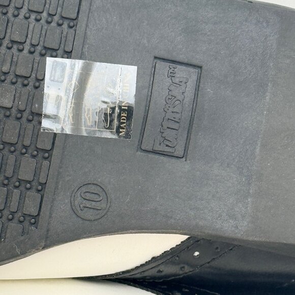 FunTasma Saddle Shoes Womens 10 Black & White Synthetic Lace Up Retro Style - Picture 3 of 11